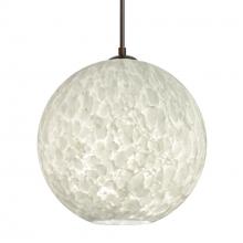 Besa Lighting J-COCO1219-BR-L - Besa Coco 12 Pendant For Multiport Canopy, Carrera, Bronze Finish, 1x60W Medium Base, 15Ft. Cord