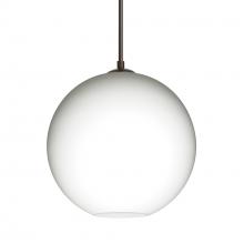 Besa Lighting J-COCO807-BR-L - Besa Coco 8 Pendant For Multiport Canopy, Opal Matte, Bronze Finish, 1x60W Medium Base, 15Ft. Cord