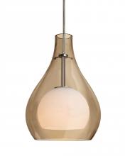 Besa Lighting J-ELLE11CG-LED-BR - Besa, Elle 11 Cord Pendant for Multiport Canopy, Cognac, Bronze Finish, 1x9W LED