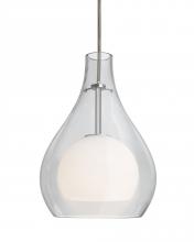 Besa Lighting J-ELLE11CL-LED-BR - Besa, Elle 11 Cord Pendant for Multiport Canopy, Clear, Bronze Finish, 1x9W LED