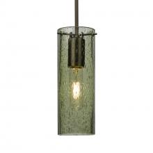 Besa Lighting J-JUNI10MS-BR-L - Besa, Juni 10 Pendant For Multiport Canopy, Moss Bubble, Bronze, 1x60W Medium Base, 1