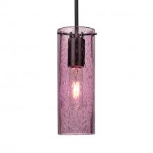 Besa Lighting J-JUNI10PL-BK - Besa, Juni 10 Pendant For Multiport Canopy, Plum Bubble, Black, 1x60W Medium Base