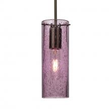 Besa Lighting J-JUNI10PL-BR-L - Besa, Juni 10 Pendant For Multiport Canopy, Plum Bubble, Bronze, 1x60W Medium Base, 15Ft. Cord