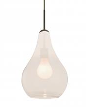 Besa Lighting J-LEONMW-BR - Besa, Leon Cord Pendant for Multiport Canopy, Milky White, Bronze Finish, 1x60W Medium base