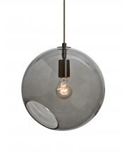 Besa Lighting J-MAESTRO12SM-BR - Besa, Maestro 12 Cord Pendant for Multiport Canopy, Smoke, Bronze Finish, 1x60W Medium base
