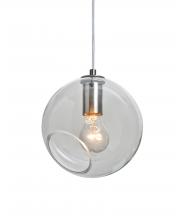 Besa Lighting J-MAESTRO8CL-SN - Besa, Maestro 8 Cord Pendant for Multiport Canopy, Clear, Satin Nickel Finish, 1x60W Medium base