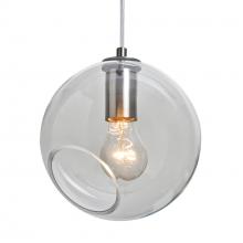Besa Lighting J-MAESTRO8CL-SN-L - Besa, Maestro 8 Cord Pendant for Multiport Canopy, Clear, Satin Nickel Finish, 1x60W Medium Base