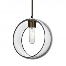 Besa Lighting J-MANACL-BR-NI - Besa Mana Pendant For Multiport Canopy, Clear, Bronze Finish, 1x60W Medium Base