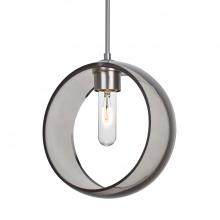 Besa Lighting J-MANASM-SN-NI - Besa Mana Pendant For Multiport Canopy, Smoke, Satin Nickel Finish, 1x60W Medium Base