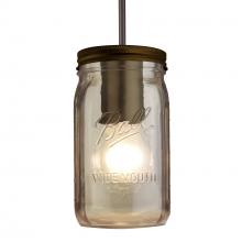 Besa Lighting J-MILO4SM-BR-L - Besa Pendant For Multiport Canopy Milo 4 Bronze Smoke 1x40W Medium Base A15, 15Ft. Cord