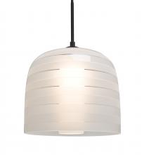 Besa Lighting J-MITZI10FR-BK - Besa, Mitzi 10 Cord Pendant for Multiport Canopy, Frost, Black Finish, 1x40W Medium Base