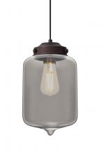 Besa Lighting J-OLINSM-EDIL-BR - Besa Olin Pendant For Multiport Canopy Bronze Smoke 1x4W LED Filament