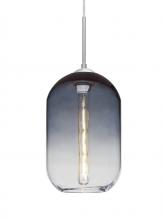 Besa Lighting J-OMEGA12ST-EDIL-SN-L - Besa, Omega 12 Cord Pendant For Multiport Canopies, Steel/Clear, Satin Nickel Finish