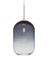 Besa Lighting J-OMEGA12ST-SN-L - Besa, Omega 12 Cord Pendant For Multiport Canopies, Steel/Clear, Satin Nickel Finish