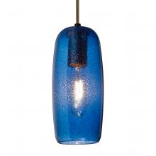 Besa Lighting J-PINOT9BL-BR - Besa, Pinot 9 Cord Pendant for Mulitport Canopy, Blue Bubble, Bronze FInish 1x60W Medium Base