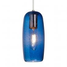 Besa Lighting J-PINOT9BL-EDIL-SN-L - Besa, Pinot 9 Cord Pendant for Mulitport Canopy, Blue Bubble, Satin Nickel Finish