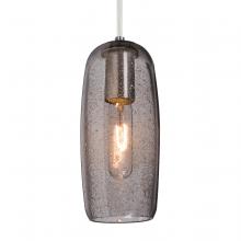 Besa Lighting J-PINOT9SM-SN-L - Besa, Pinot 9 Cord Pendant for Mulitport Canopy, Smoke Bubble, Satin Nickel Finish
