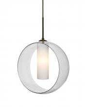 Besa Lighting J-PLATOCL-LED-BR - Besa, Plato Cord Pendant For Multiport Canopies, Clear/Opal, Bronze Finish, 1x5W LED