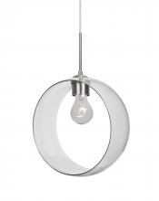 Besa Lighting J-PLATOCL-SN-NI-L - Besa, Plato Cord Pendant For Multiport Canopies, Clear, Satin Nickel Finish, 1x60W Medium Base