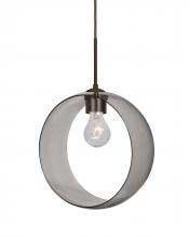 Besa Lighting J-PLATOSM-BR-NI-L - Besa, Plato Cord Pendant For Multiport Canopies, Smoke, Bronze Finish, 1x60W Medium Base