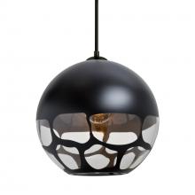 Besa Lighting J-ROCKYBK-BK - Besa, Rocky Cord Pendant For Multiport Canopies, Black, Black Finish, 1x60W Medium Base
