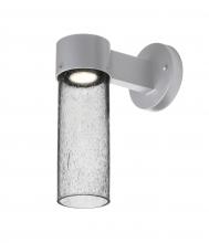 Besa Lighting JUNI10CL-WALL-LED-SL - Besa, Juni 10 Outdoor Sconce, Clear Bubble, Silver Finish, 1x4W LED