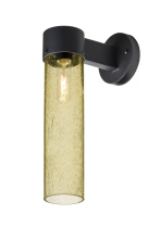 Besa Lighting JUNI16GD-WALL-EDIL-BK - Besa, Juni 16 Outdoor Sconce, Gold Bubble, Black Finish, 1x4W LED Filament