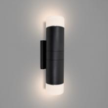 Besa Lighting KAYA24-SW-LED-BK - Besa Kaya 24 Sconce, Satin White Glass, Black Finish, 2x15W LED