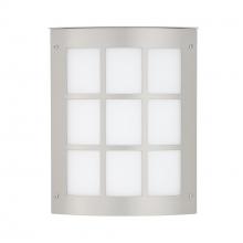 Besa Lighting MOTO13GR-WA-LED-SL - Besa Outdoor Moto 13 Grid Silver White Acrylic 2x5W LED