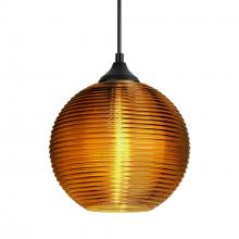 Besa Lighting OP-461682-BK - Besa Kristall 8 Pendant Black Amber 1x75W E26 Base