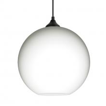 Besa Lighting OP-COCO1207-BK - Besa Coco 12 Pendant, Opal Matte, Black Finish, 1x60W E26 Base