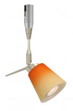 Besa Lighting RSP-5042OP-18-SN - Besa Spotlight With 18" Stem Canto 3 Satin Nickel Bicolor Orange/Pina 1x35W Bipin MR11