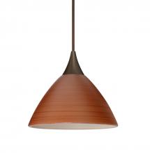 Besa Lighting RXP-1743CH-LED-BR-L - Besa Pendant Domi Bronze Cherry 1x3W LED, 15Ft. Cord