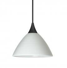 Besa Lighting RXP-1743KR-BK - Besa Pendant Domi, Black Finish, Chalk 1x50W MAX GY6.35 Base