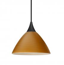 Besa Lighting RXP-1743OK-BK - Besa Pendant Domi, Black Finish, Oak 1x50W MAX GY6.35 Base