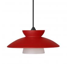 Besa Lighting RXP-271831-BK - Besa Pendant Trilo 7, Black Finish, Red Matte 1x50W MAX GY6.35 Base