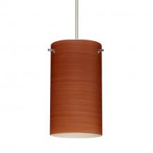 Besa Lighting RXP-4404CH-SN-DIM010 - Besa Stilo 7 Pendant Satin Nickel Cherry 1x50W MAX GY6.35 Base, 0-10V Dimming
