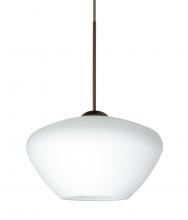 Besa Lighting RXP-541007-BR-L - Besa Pendant Peri Bronze Opal Matte 1x50W MAX GY6.35 Base, 15Ft. Cord