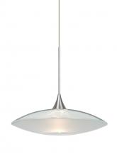 Besa Lighting RXP-6294CL-LED-SN - Besa Pendant Spazio Satin Nickel Clear/Frost 1x5W LED