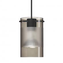 Besa Lighting RXP-6524ES-BK - Besa Pendant Scope 4, Black Finish, Smoke/Frost 1x50W MAX GY6.35 Base MR16