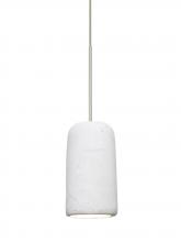 Besa Lighting RXP-GLIDEWH-LED-SN-L - Besa Glide Cord Pendant, White, Satin Nickel Finish, 1x2W LED, 15Ft. Cord