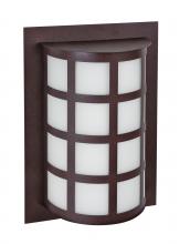 Besa Lighting SCALA13-WA-BR - Besa Outdoor Scala 13 Bronze White Acrylic 1x60W A19