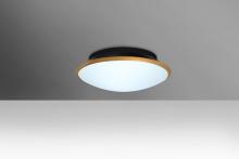 Besa Lighting SILK10GDC - Besa, Silk 10 Ceiling, Opal/Gold, 1x60W Medium Base