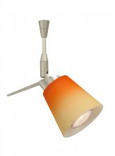 Besa Lighting SP-5042OP-18-SN - Besa Spotlight With 18" Stem Canto 3 Satin Nickel Bicolor Orange/Pina 1x35W Bipin MR11