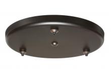 Besa Lighting T23XL-LED-BR - Besa 3-Light Large Round 12V LED Multiport Canopy, Bronze