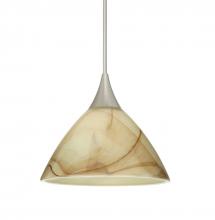 Besa Lighting X-174383-SN-L - Besa Pendant For Multiport Canopy Domi Satin Nickel Mocha 1x50W MAX GY6.35 Base, 15Ft. Cord