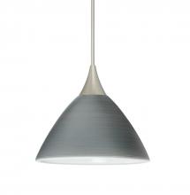 Besa Lighting X-1743TN-SN-L - Besa Pendant For Multiport Canopy Domi Satin Nickel Titan 1x50W MAX GY6.35 Base, 15Ft. Cord