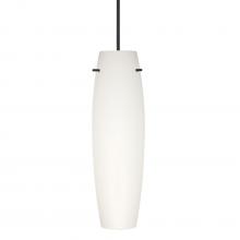 Besa Lighting X-412107-BK-277-DIM010 - Besa Stilo 11 Pendant for Multiport Canopy, Opal Matte, Black, 1x50W MAX GY6.35 Base