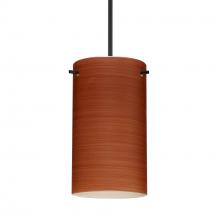 Besa Lighting X-4404CH-BK-277-DIM010 - Besa Stilo 7 Pendant for Multiport Canopy Black Cherry 1x50W MAX GY6.35 Base, 277V, 0-10V Dimming