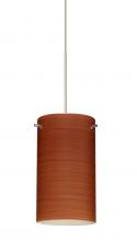 Besa Lighting X-4404CH-SN-DIM010 - Besa Stilo 7 Pendant for Multiport Canopy Satin Nickel Cherry 1x50W MAX GY6.35 Base, 0-10V Dimming
